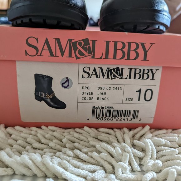 NIB Sam & Libby black Liam style ankle boots   SZ 10 - Picture 6 of 15